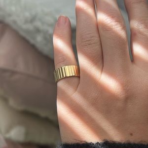 Aurate New York gold vermeil infinity ring, size 6